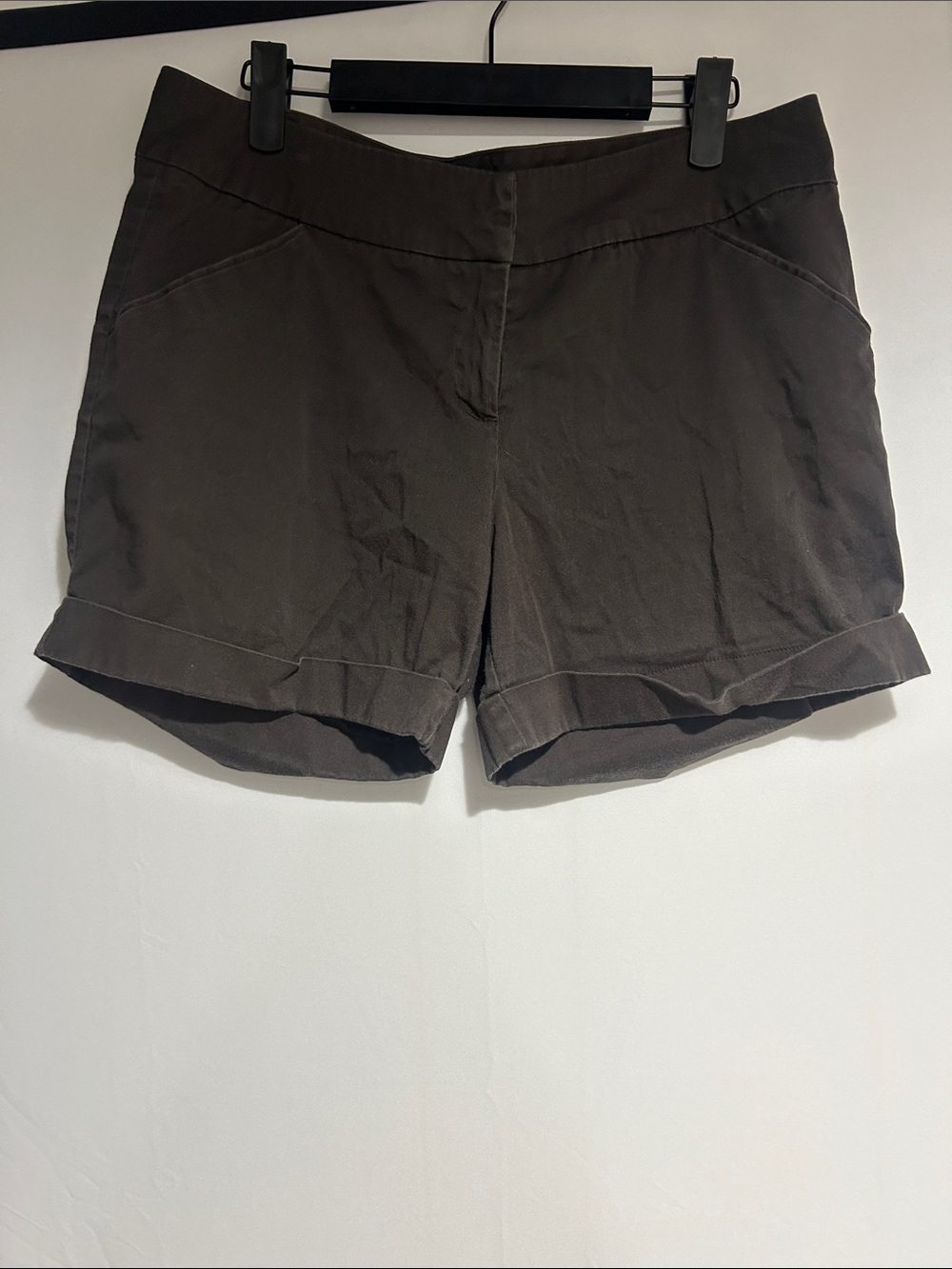 The Limited Dark Brown Cuffed Bermuda Shorts